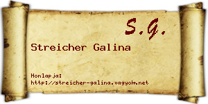 Streicher Galina névjegykártya